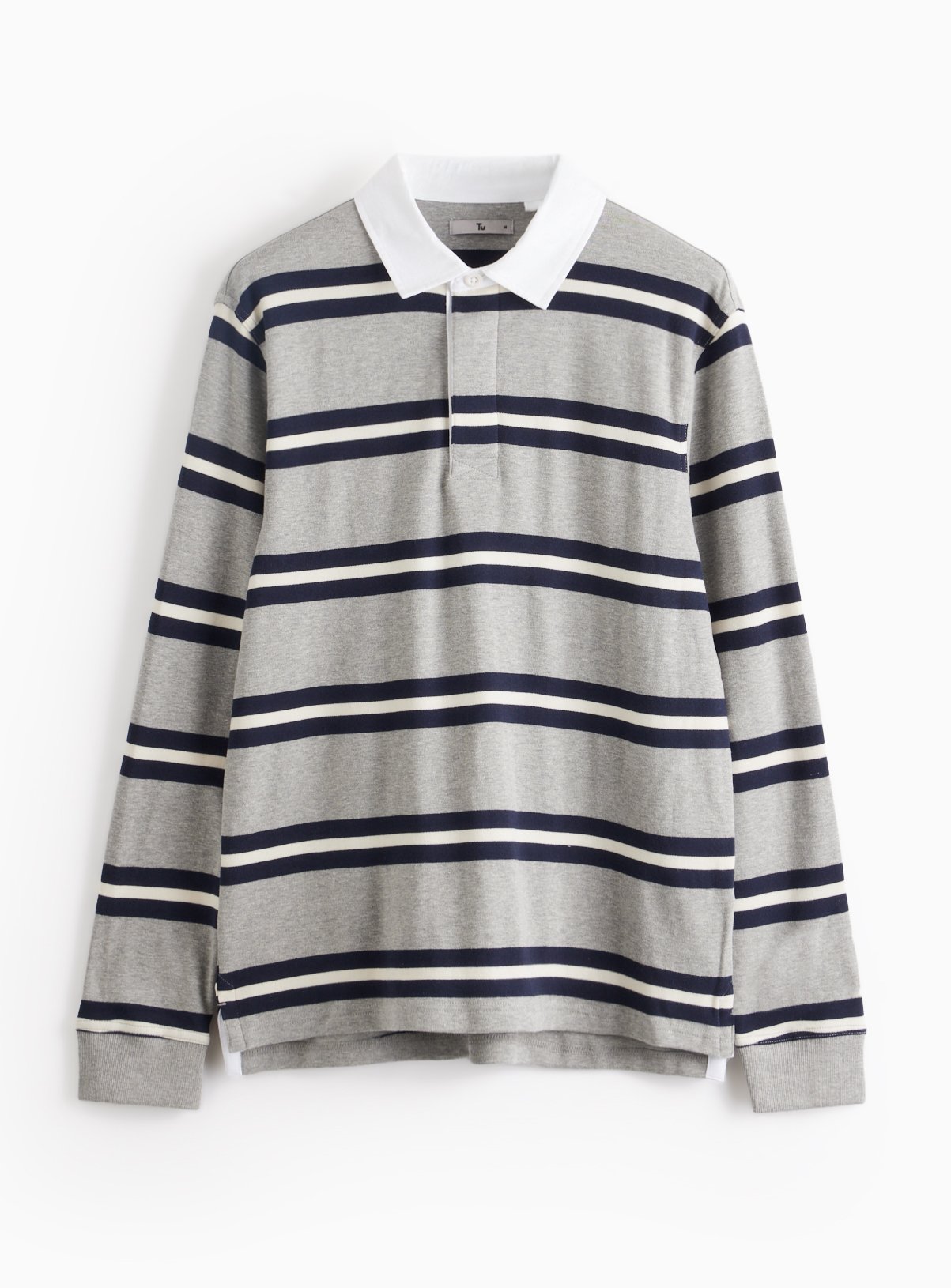 Grey Long Sleeve Rugby Shirt XL - Image 3 thumbnail