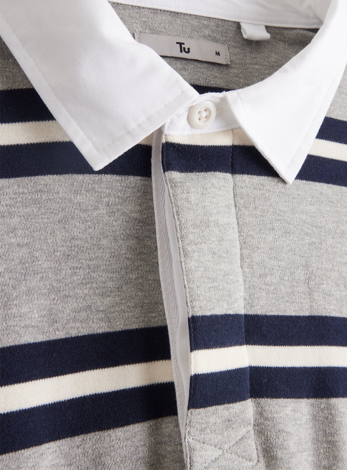 Grey Long Sleeve Rugby Shirt XL - Image 4 thumbnail
