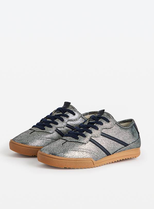 Silver Retro Style Trainers 6