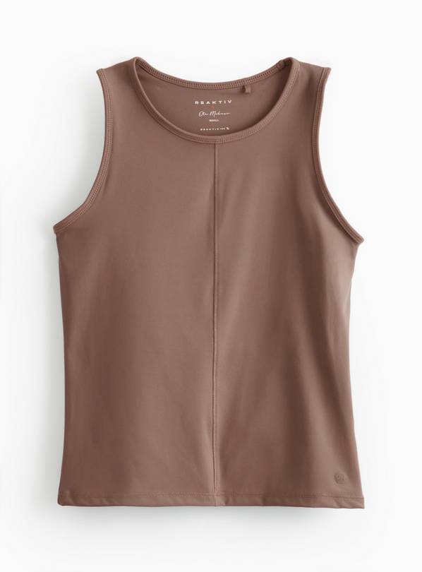 REAKTIV Taupe Built In Support Soft Touch High Neck Vest M