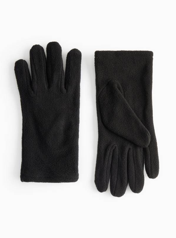 Black Fleece Gloves  One Size