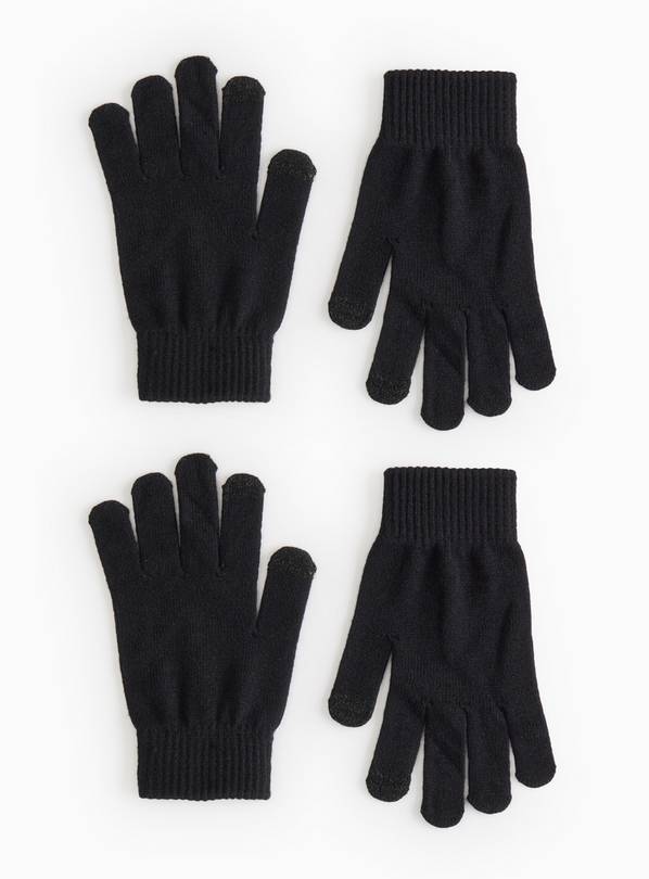 Black Magic Touchscreen Gloves 2 Pack One Size