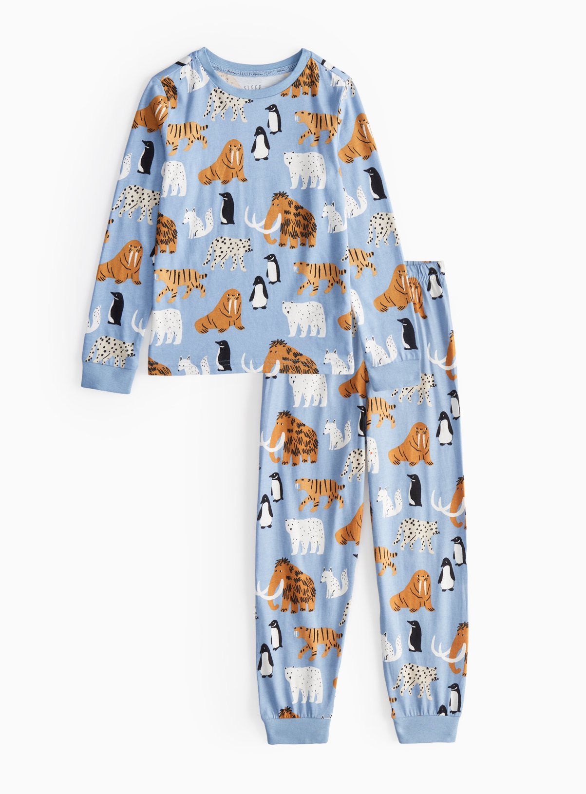 Blue Arctic Animal Printed Pyjamas 6-7 years