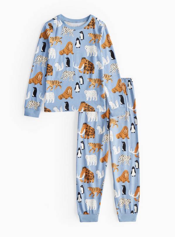 Blue Arctic Animal Printed Pyjamas 1-2 years