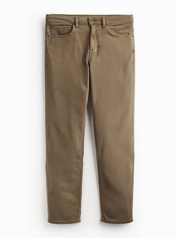 Neutral Dyed Denim Straight Leg Jeans 38S