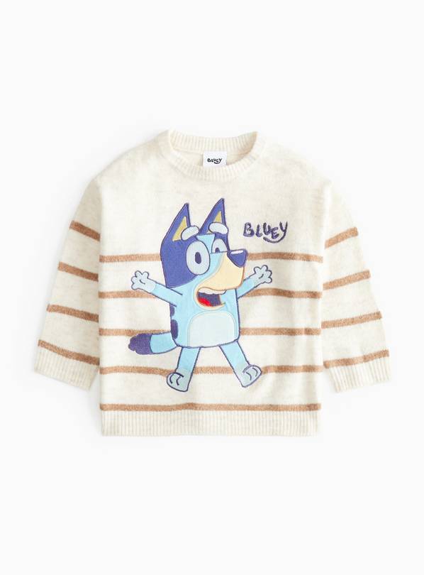 Cream Bluey Print Soft Knit Jumper 3-4 years