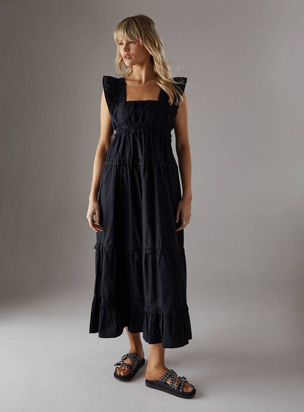 WAREHOUSE Poplin Frill Tier Midi Sundress 10