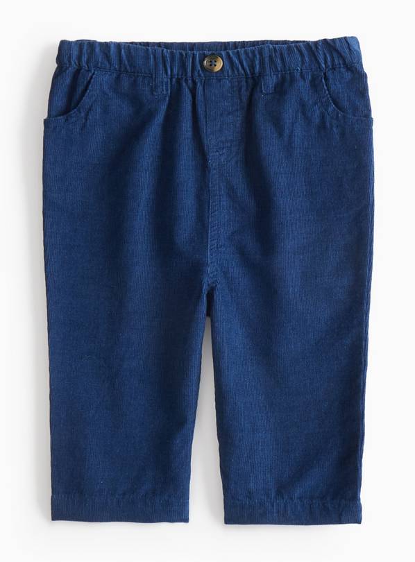 Navy Blue Corduroy Trousers  6-9 months