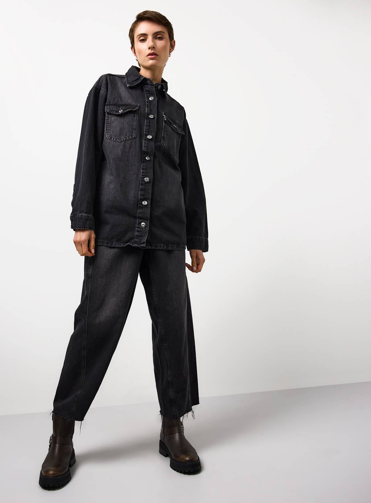 Black Oversized Denim Shirt 16 - Image 2