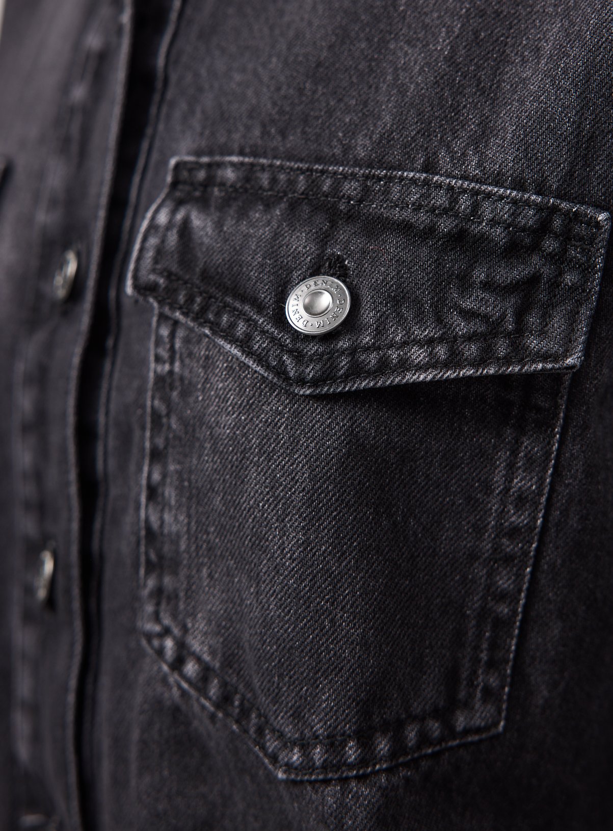 Black Oversized Denim Shirt 16 - Image 3 thumbnail