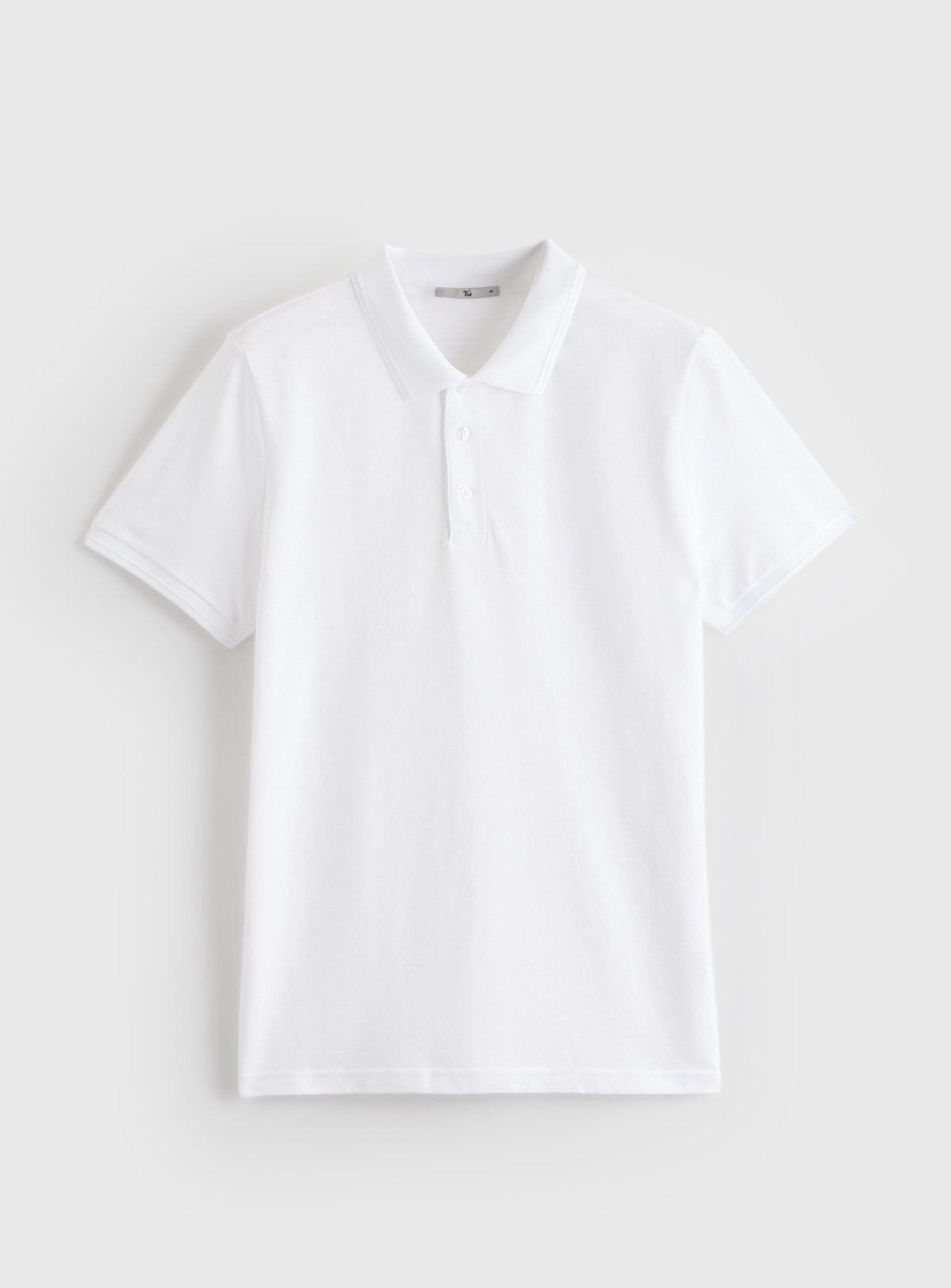 White Short Sleeve Pique Polo XXXXL - Image 3 thumbnail