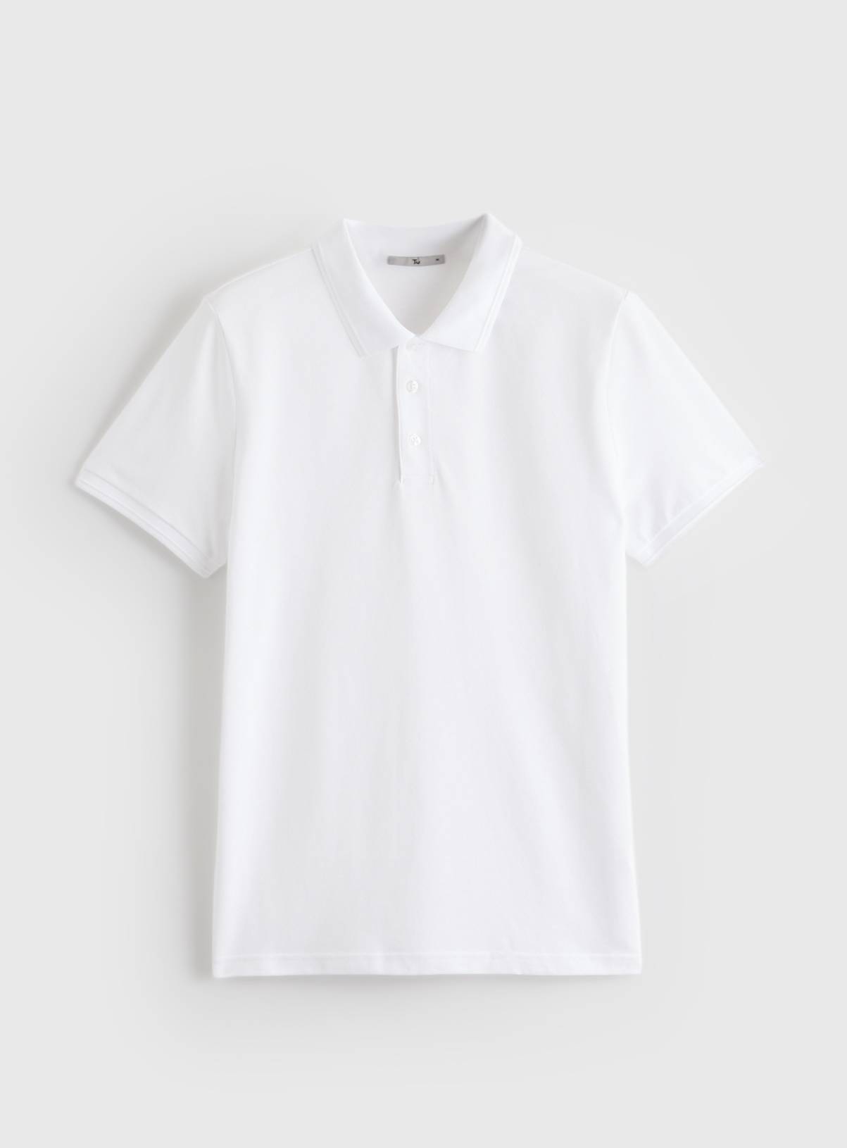 White Short Sleeve Pique Polo XXXXL - Image 3