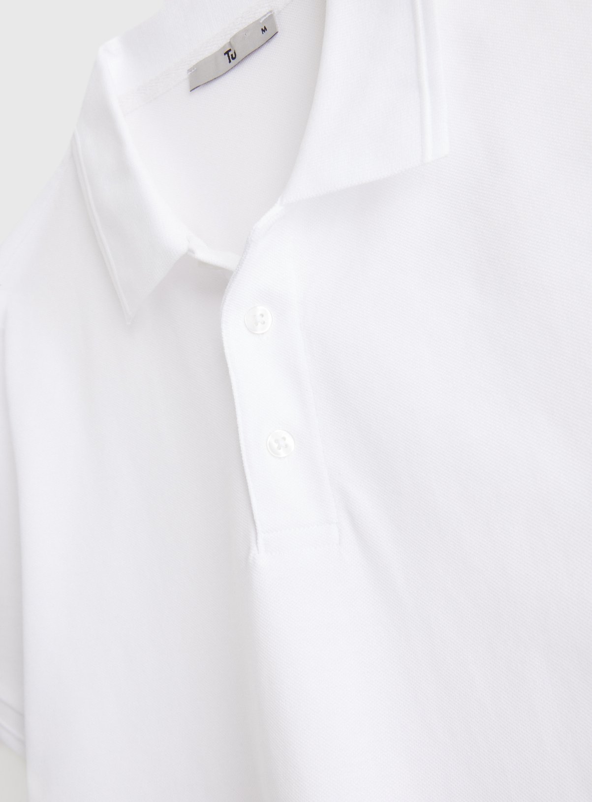 White Short Sleeve Pique Polo XXXXL - Image 4 thumbnail