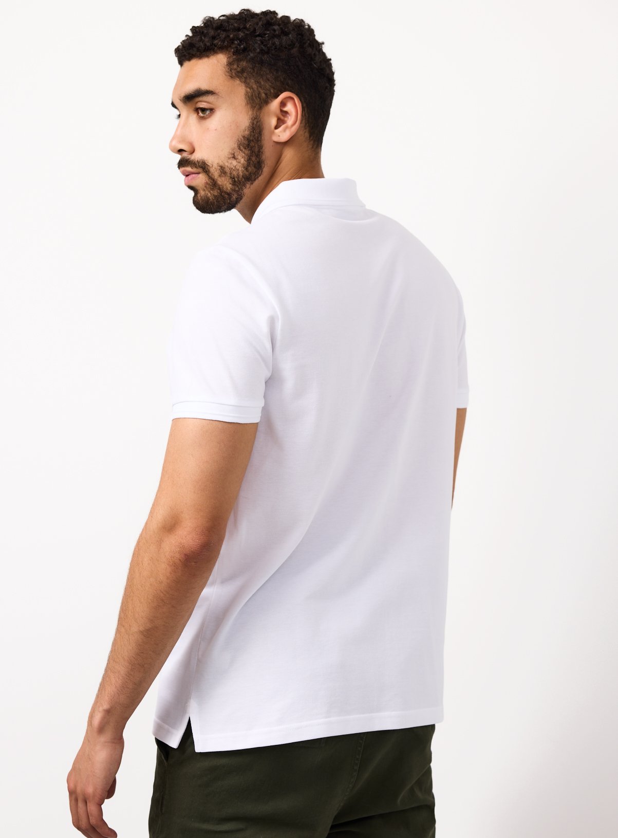 White Short Sleeve Pique Polo XXXXL - Image 5 thumbnail