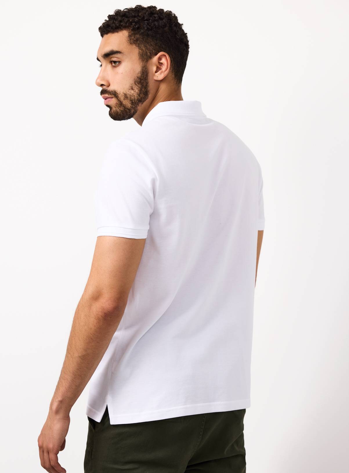 White Short Sleeve Pique Polo XXXXL - Image 5