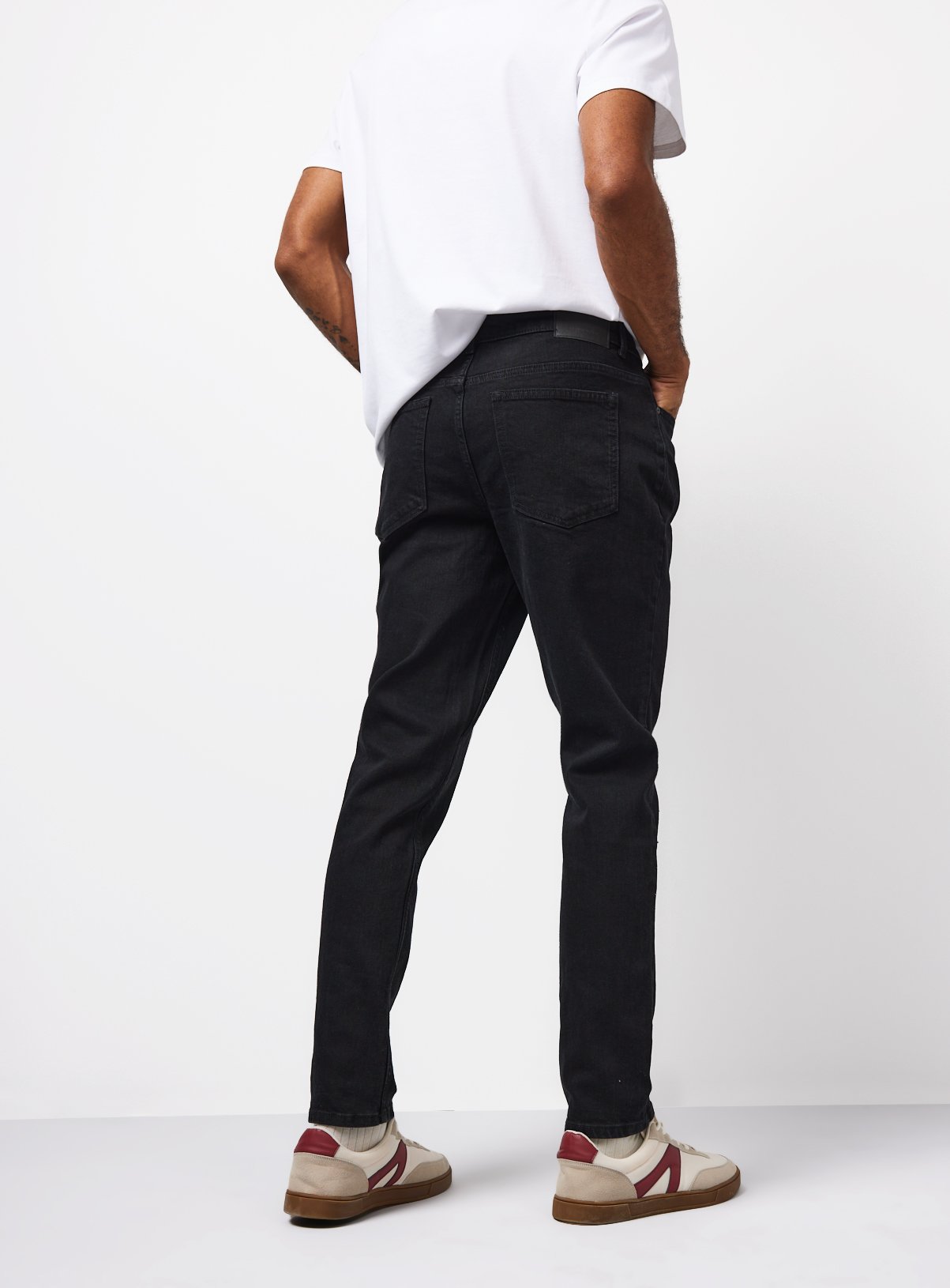 Black Stretch Denim Skinny Fit Jeans 32R - Image 5 thumbnail