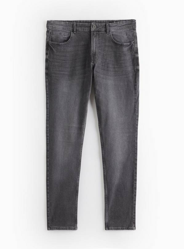 Grey Stretch Denim Skinny Fit Jeans 32R