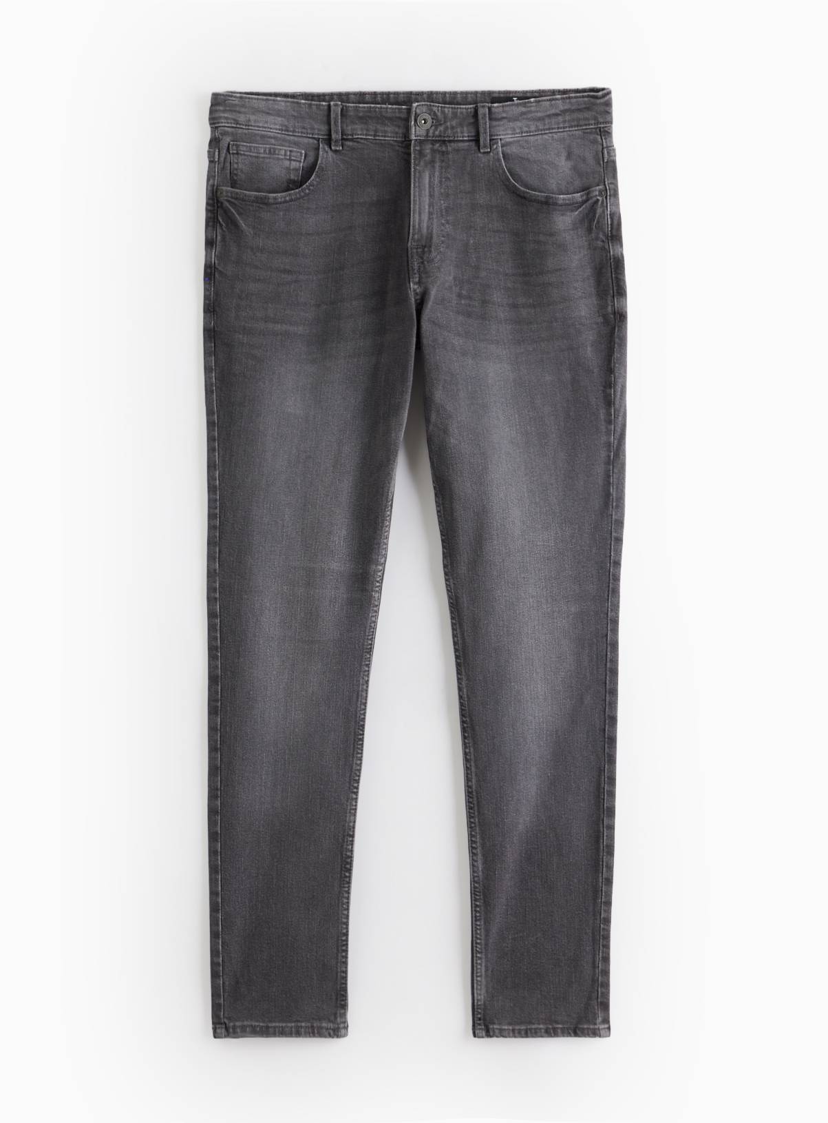 Grey Stretch Denim Skinny Fit Jeans 38R - Image 3