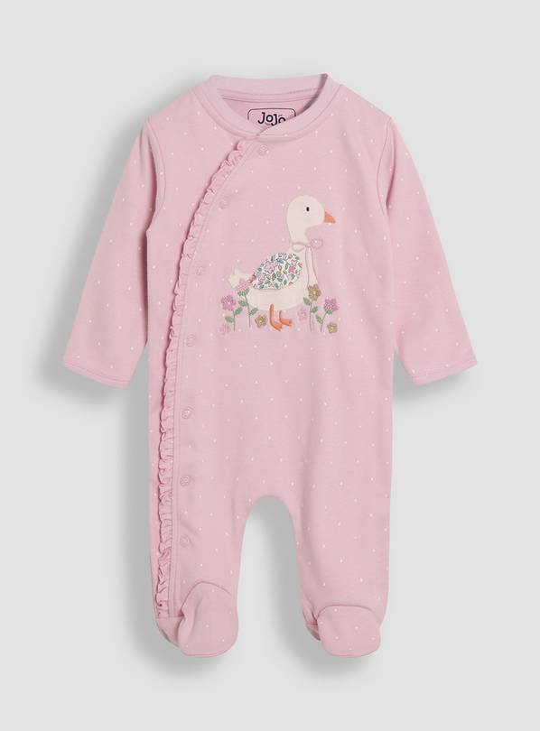 JOJO MAMAN BÉBÉ Duck Applique Sleepsuit Newborn