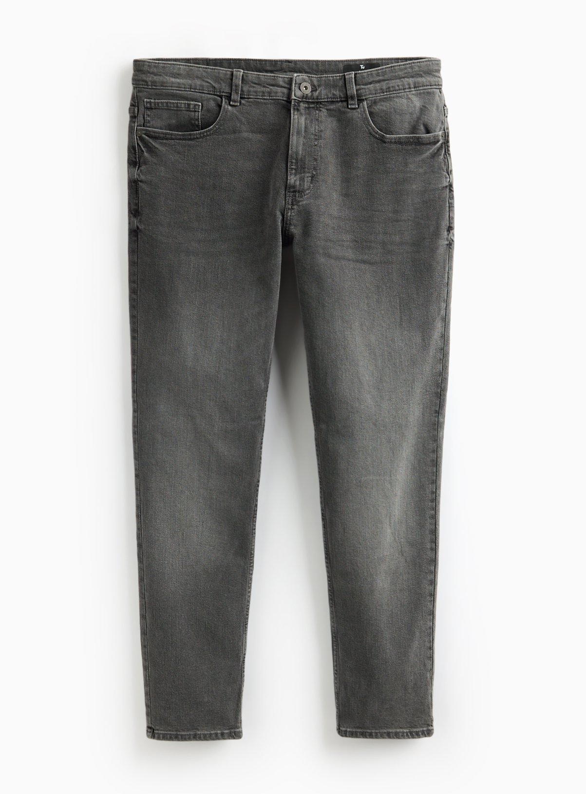 Grey Washed Slim Fit Denim Jeans 30S - Image 3 thumbnail