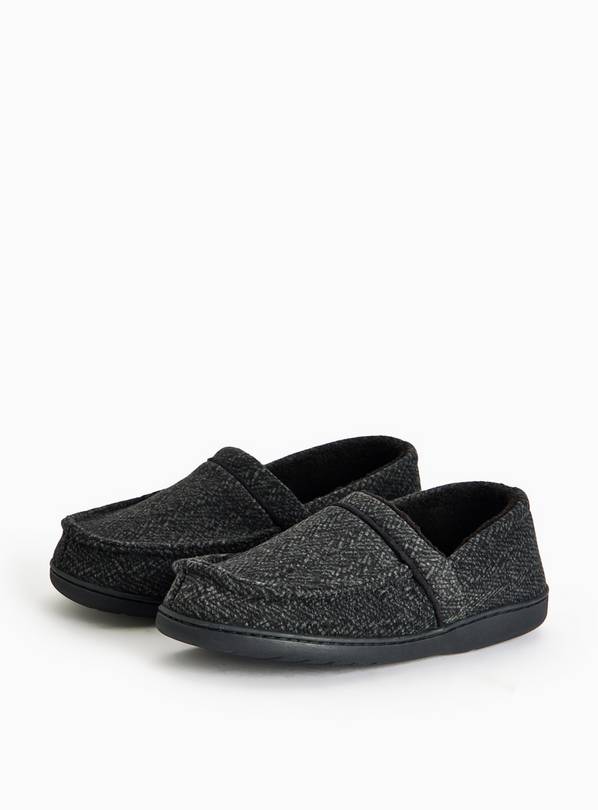 Grey Herringbone Slippers 10