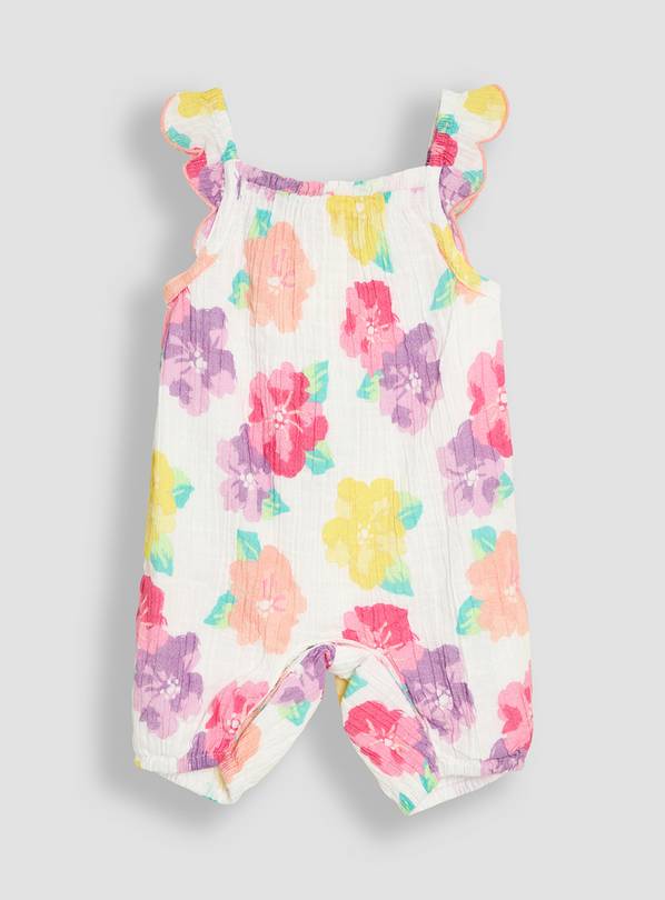 JOJO MAMAN BÉBÉ Tropical Floral Smocked Sunsuit 18-24 months