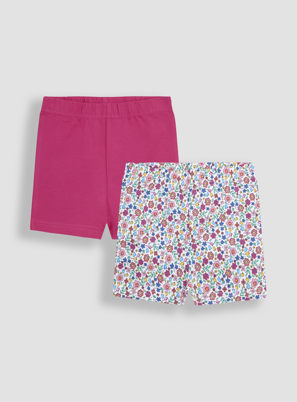 Pink Pink JOJO MAMAN BÉBÉ 2-Pack Floral Shorts (6-12 Months) - JoJo Maman Bebe by Sainsbury's