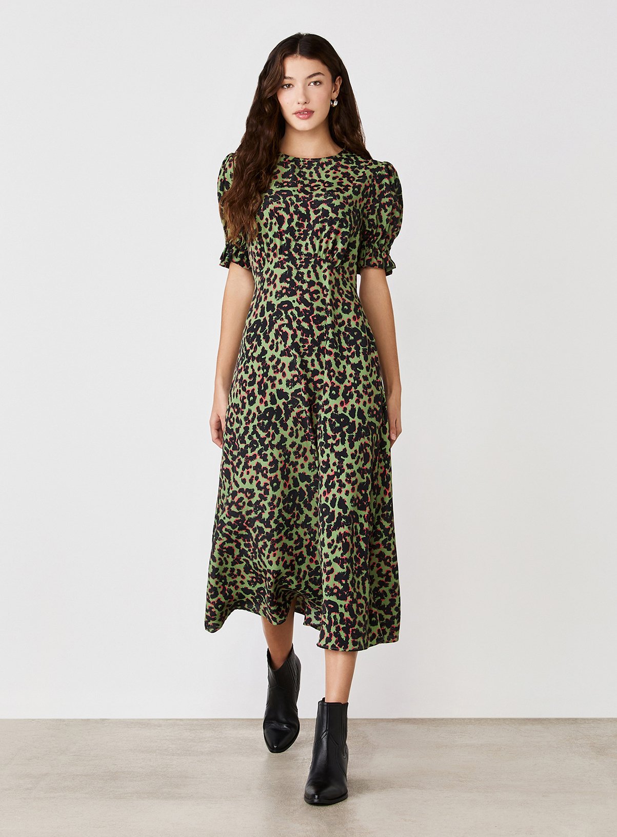 FINERY Mela Dress Khaki 18 - Image 1 thumbnail