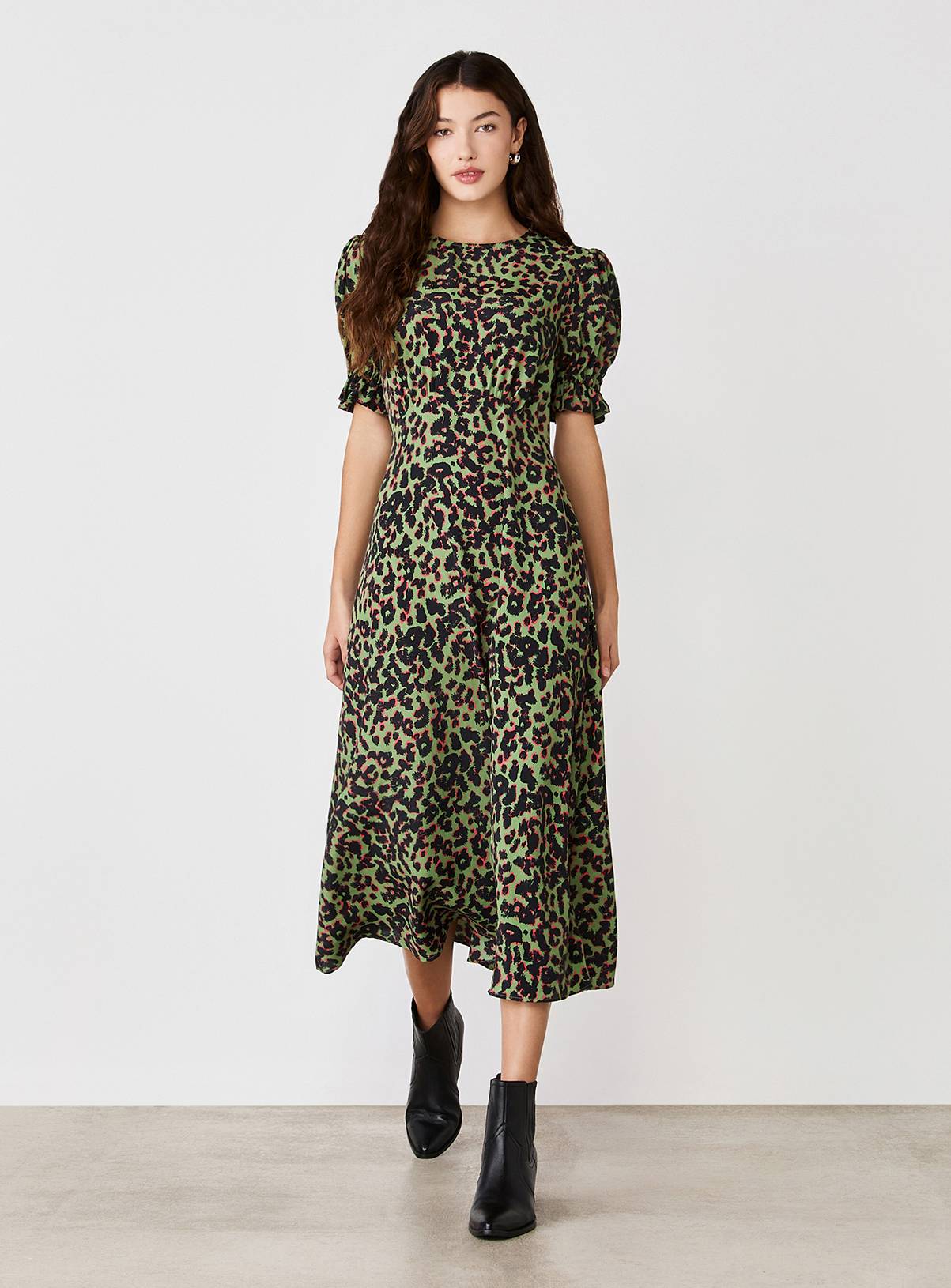 FINERY Mela Dress Khaki 18 - Image 1