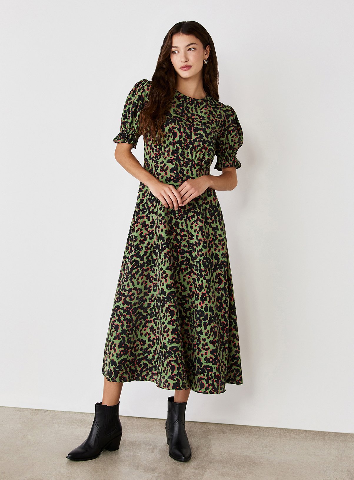 FINERY Mela Dress Khaki 18 - Image 2 thumbnail