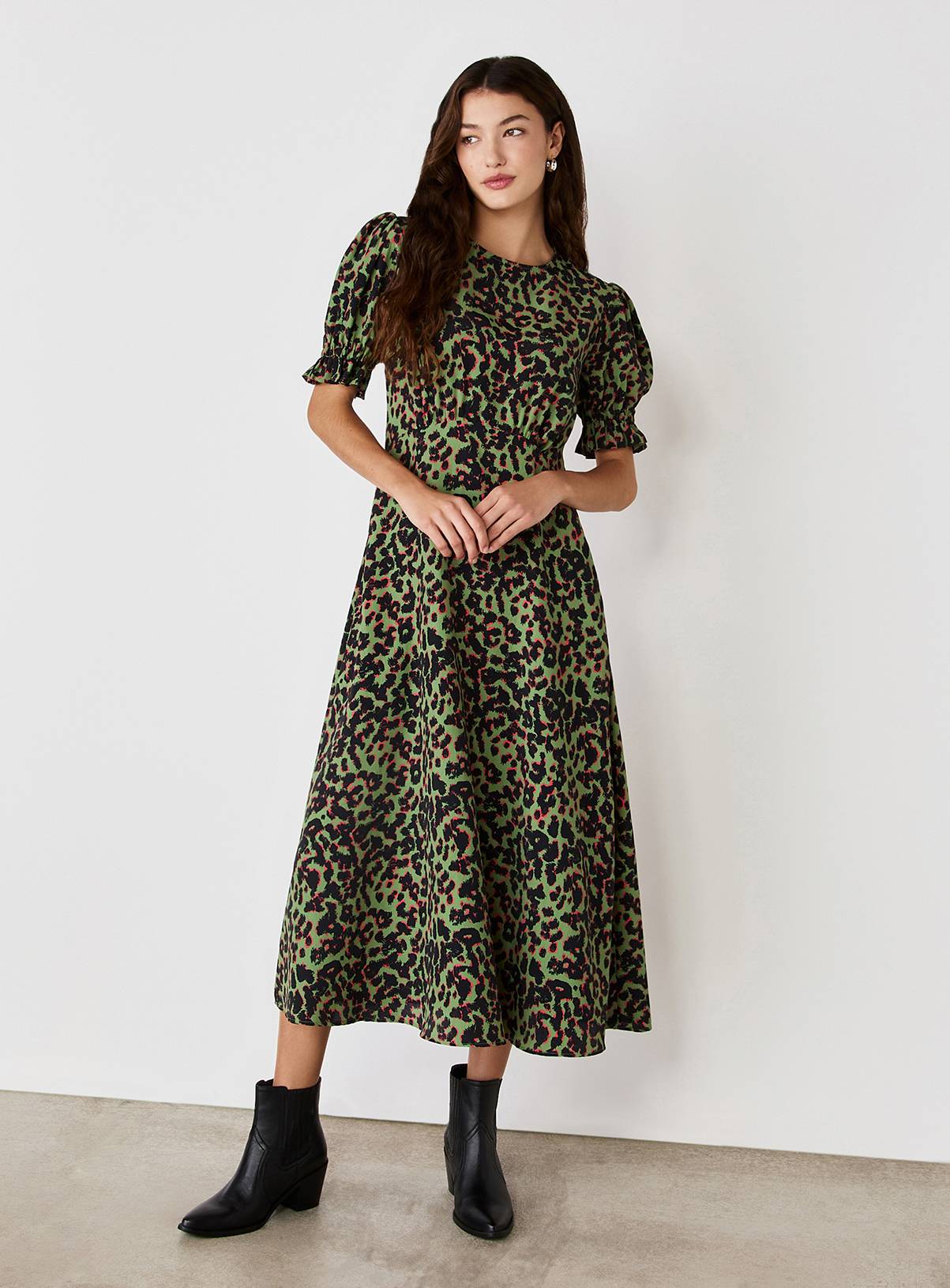 FINERY Mela Dress Khaki 18 - Image 2