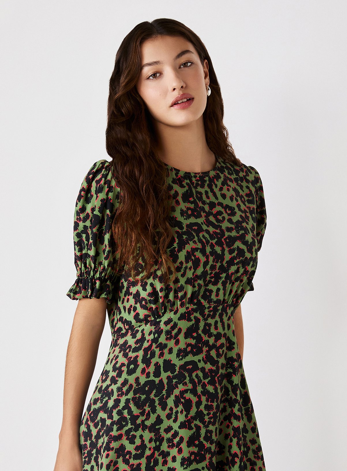 FINERY Mela Dress Khaki 18 - Image 3 thumbnail