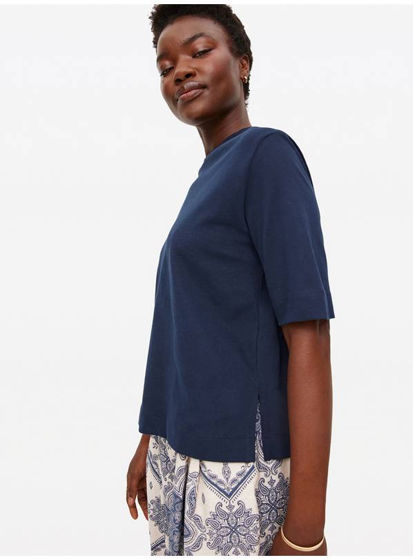 Navy Crew Boxy T-Shirt XXL