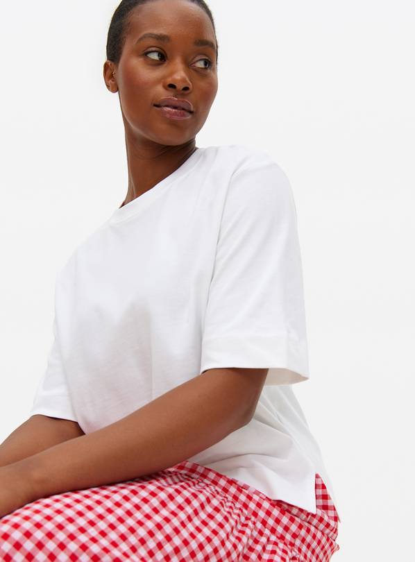 White Crew Boxy T-Shirt M