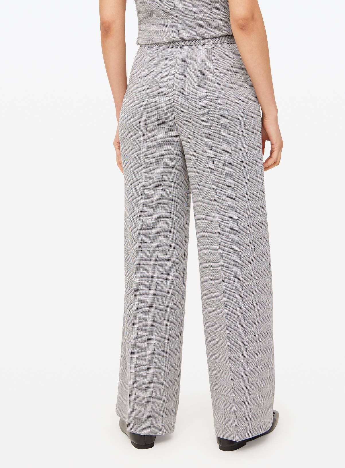 Grey Check Tailored Co-ord Wide Leg Trousers 20R - Image 4