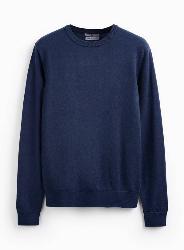 Navy Merino Wool Jumper  XXXXL