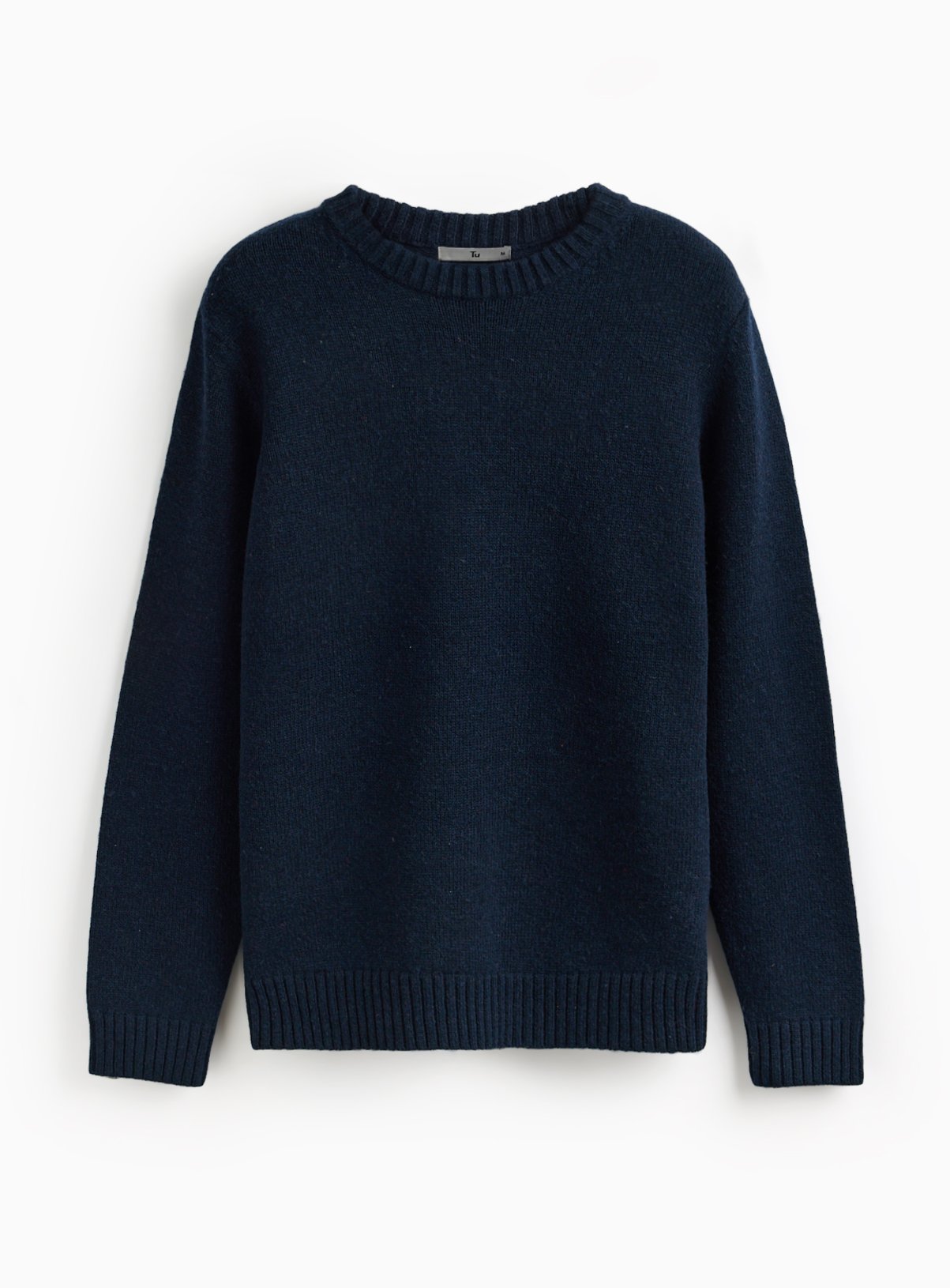 Men's Navy Lambswool Crew Neck Jumper