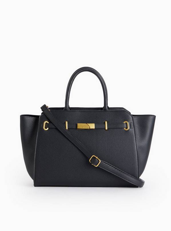 Faux Leather Multi Compartment Belted Bag One Size