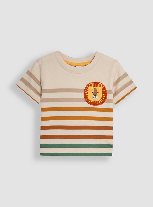 JOJO MAMAN BÉBÉ Lion Applique Pocket T Shirt 3-6 months