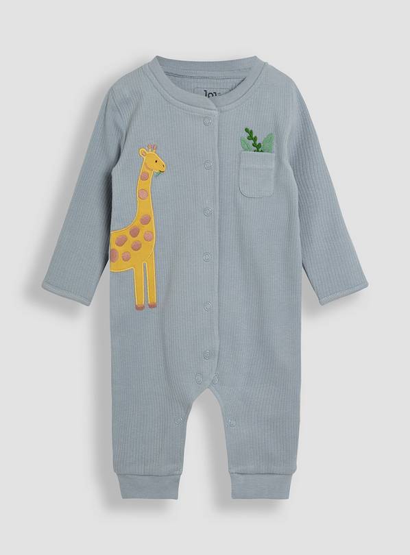 JOJO MAMAN BÉBÉ Giraffe Applique Footless Sleepsuit 6-9 months