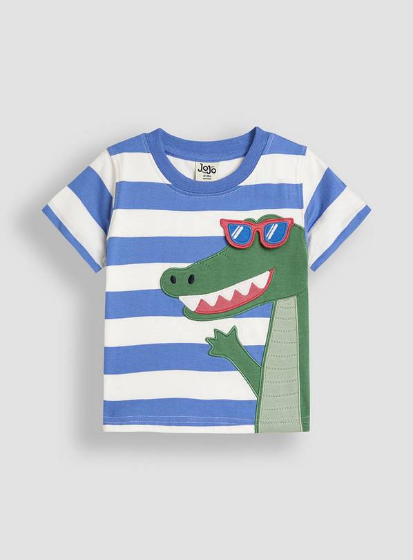 JOJO MAMAN BÉBÉ Crocodile Applique Interactive T-Shirt 6-12 months