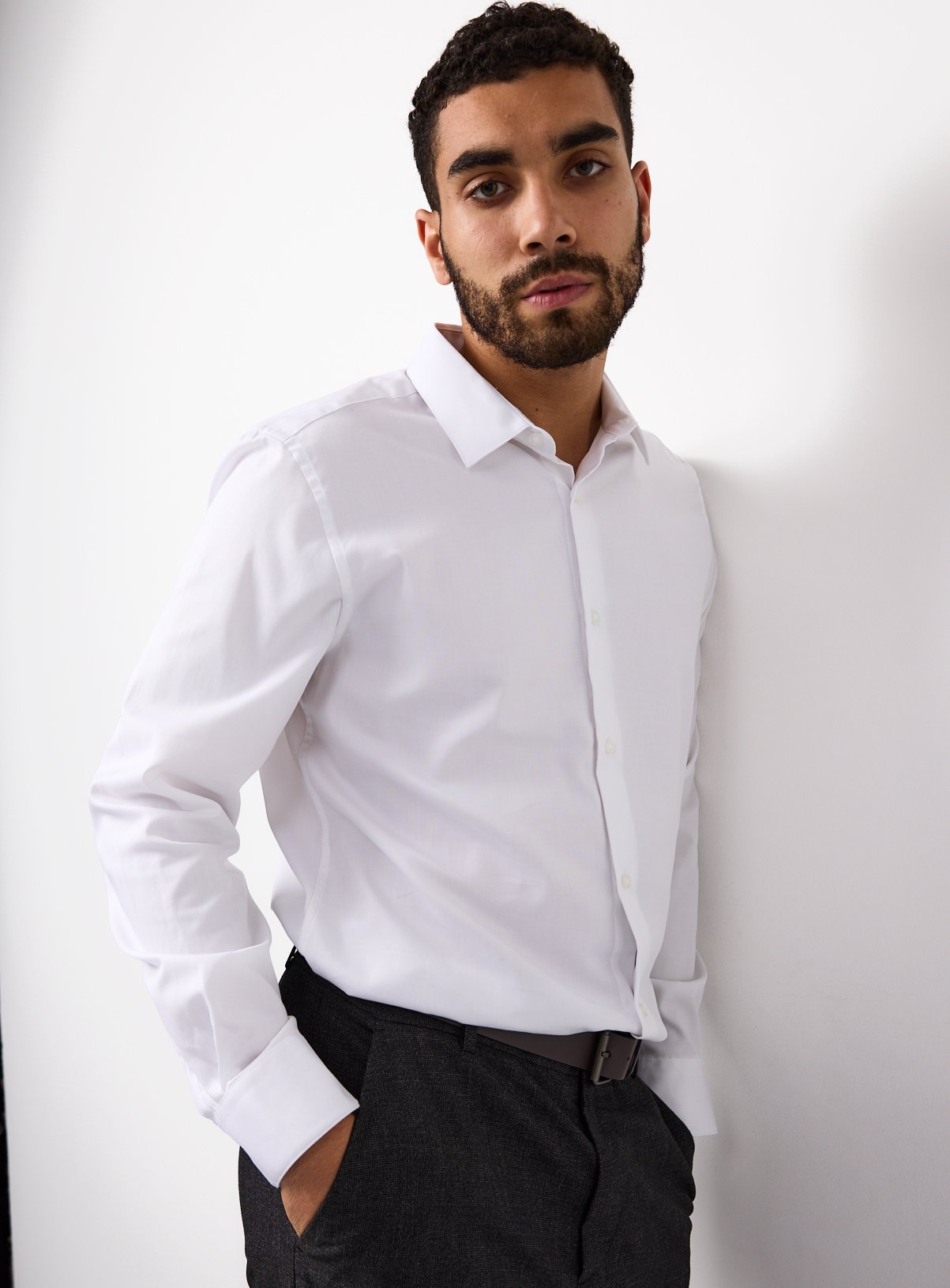 White Twill Cotton Regular Fit Shirt 20 - Image 2 thumbnail