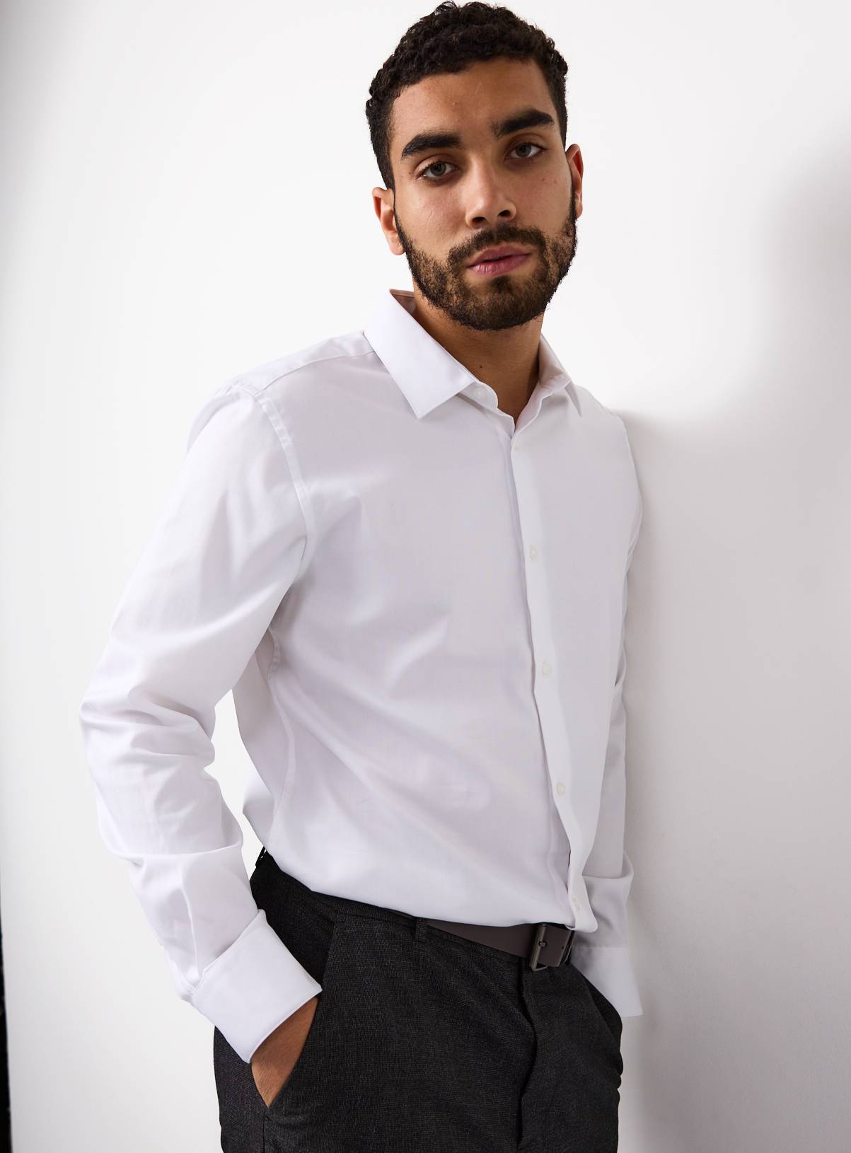 White Twill Cotton Regular Fit Shirt 20 - Image 2