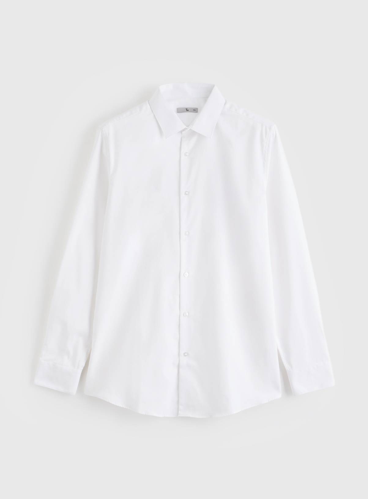 White Twill Cotton Regular Fit Shirt 20.5 - Image 3