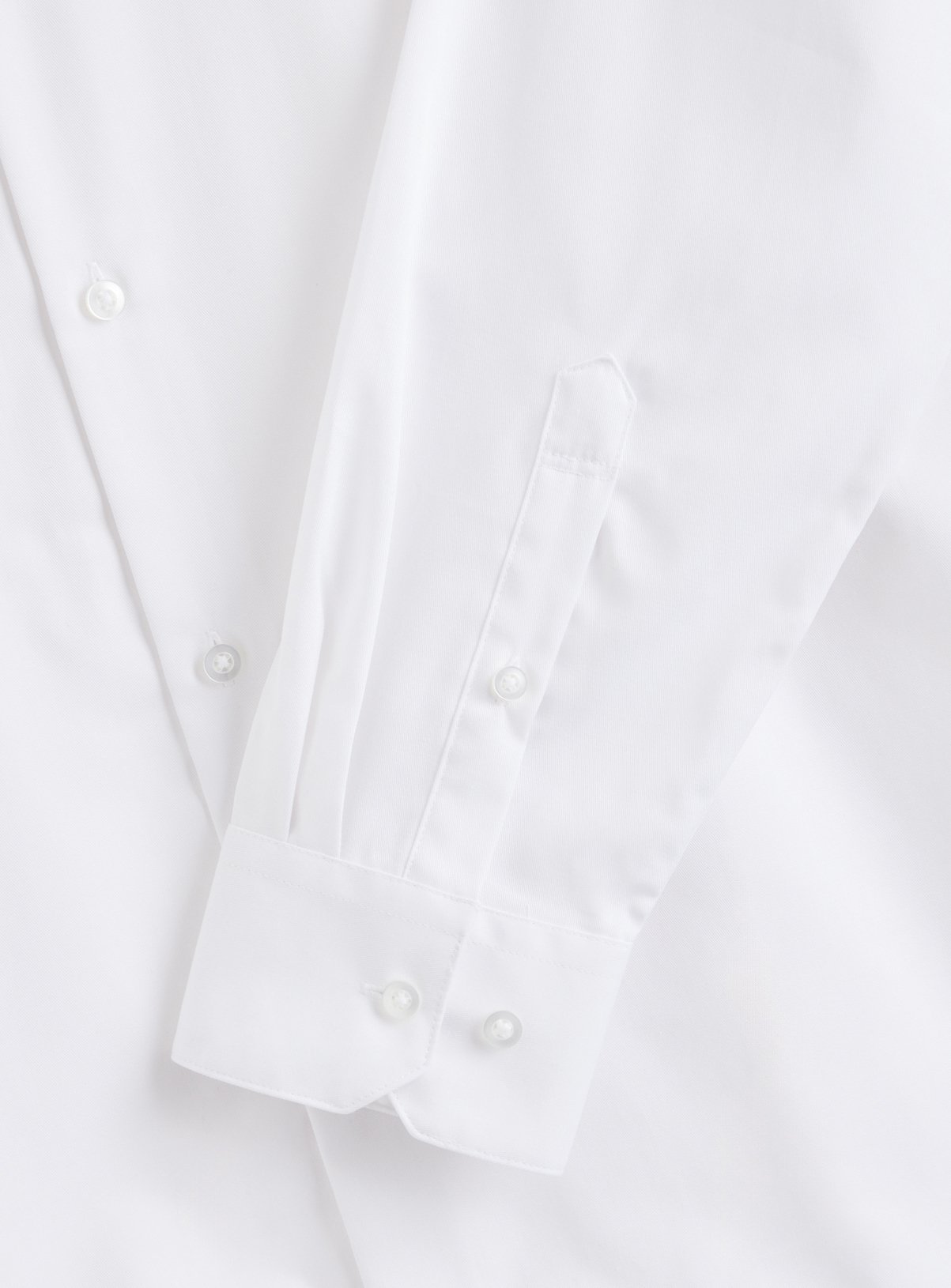 White Twill Cotton Regular Fit Shirt 20.5 - Image 4 thumbnail