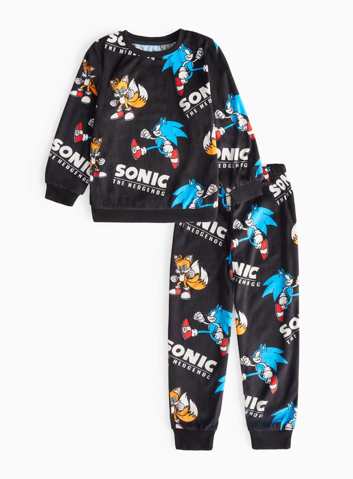 Sonic The Hedgehog Printed Slinky Fleece Pyjamas 10-11 years