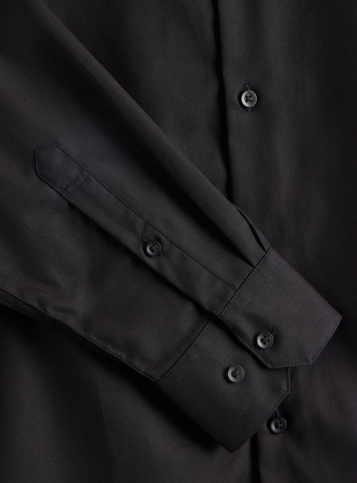 Black Twill Cotton Shirt 14 - Image 4