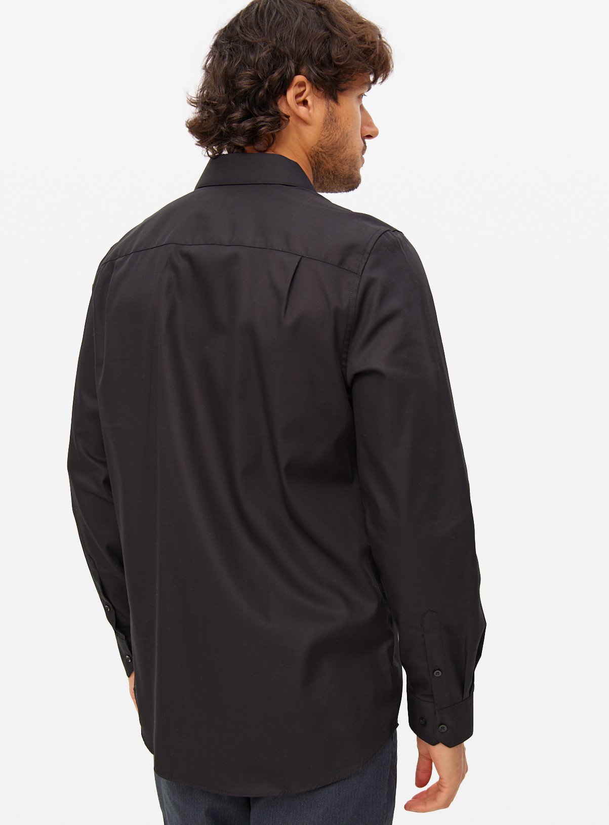 Black Twill Cotton Shirt 14 - Image 5 thumbnail