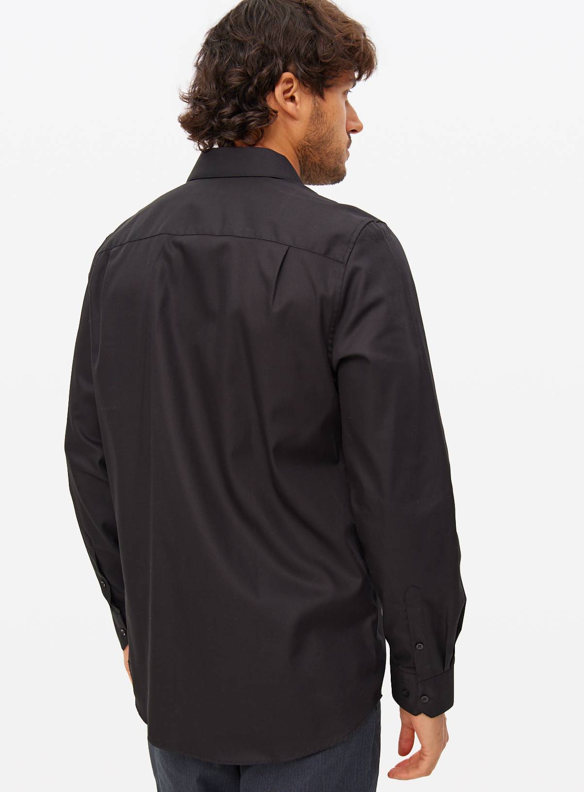 Black Twill Cotton Shirt 14 - Image 5