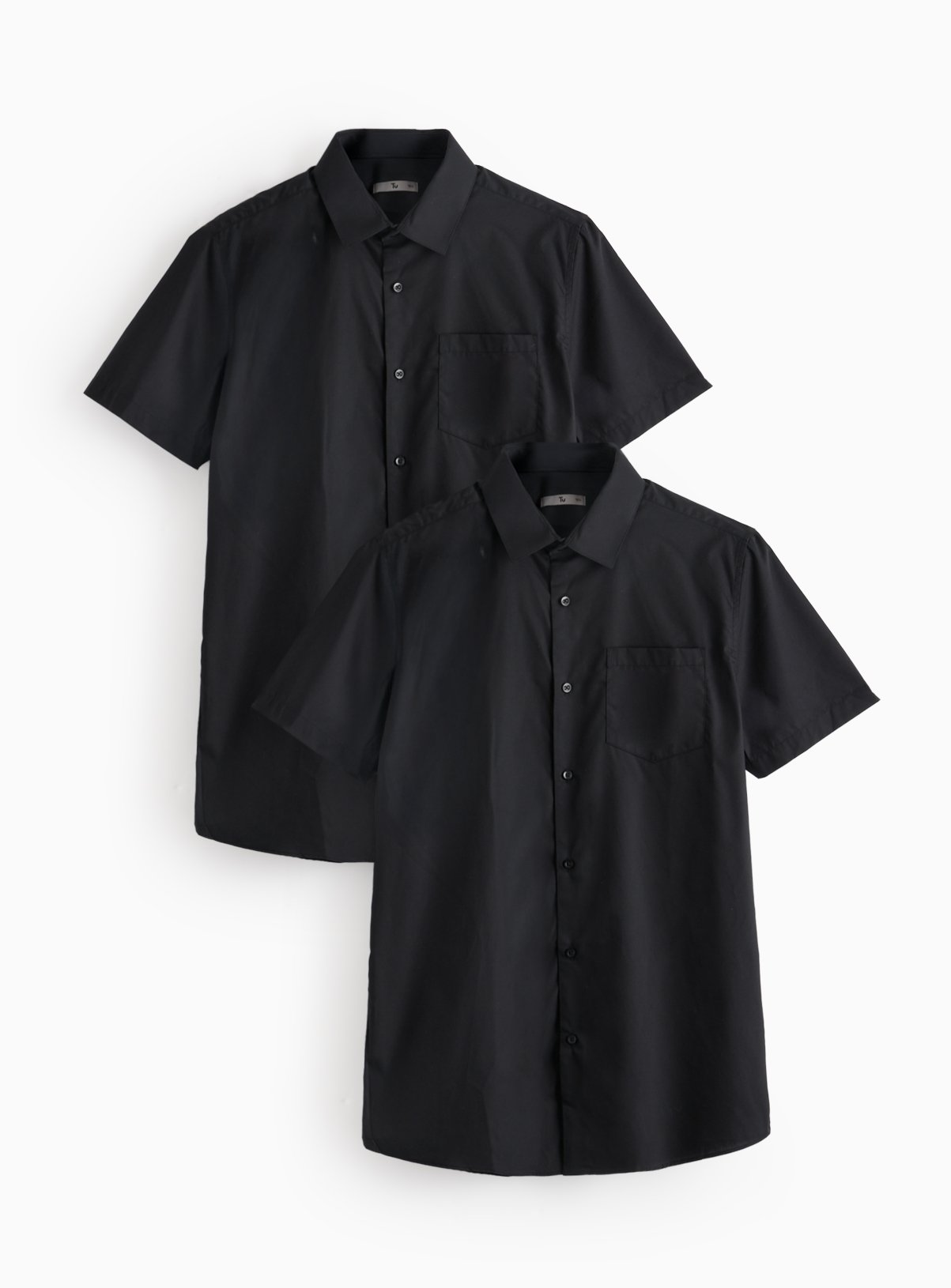 Black Regular Fit Shirt 2 Pack 18 - Image 1 thumbnail